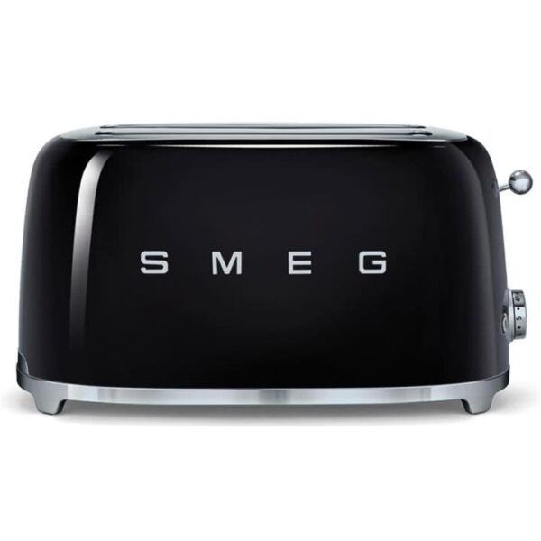 Smeg 50's Retro Style Aesthetic 4 Slice ToasterBlack TSF02BLAU