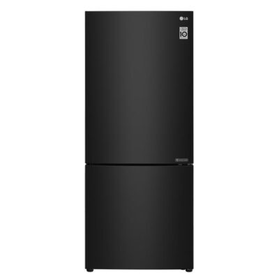 LG 420L Bottom Mount Fridge Black Steel GB455BTL