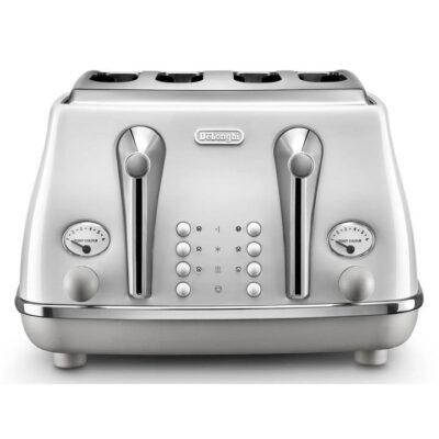 De'Longhi Icona Capitals 4 Slice ToasterSydney White CTOC4003W