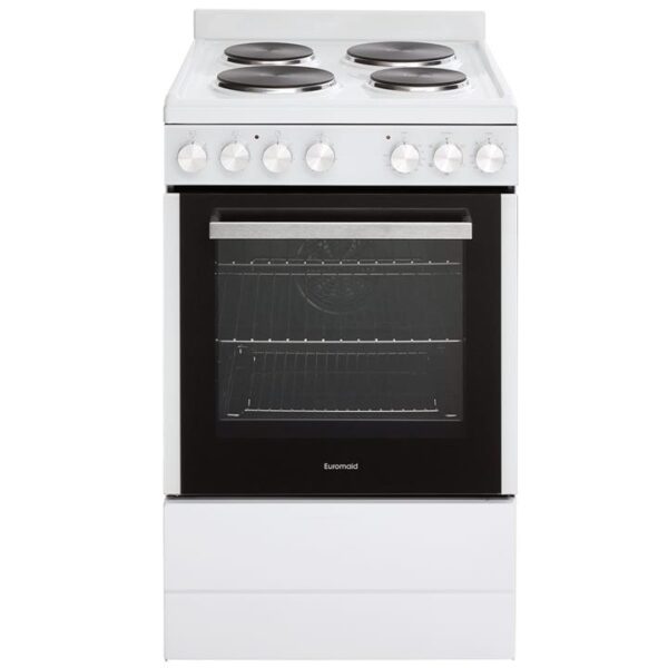 Euromaid 54cm Electric Freestanding Cooker White EFS54FC-SEW