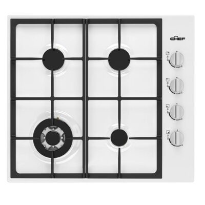 Chef 60cm 4 Burner Gas CooktopWhite CHG644WC