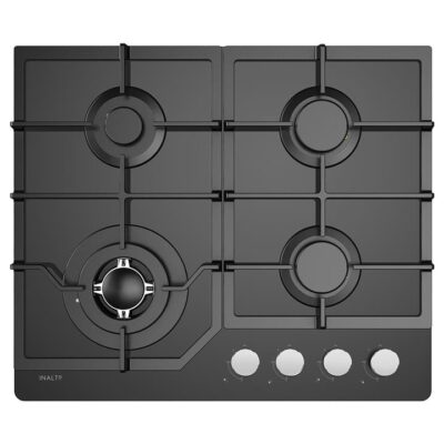 Inalto 60cm Gas on Glass Cooktop with Wok Burner ICGG604W