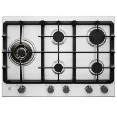 Electrolux 75cm UltimateTaste 900 5 Burner Gas Cooktop Stainless Steel EHG755SE