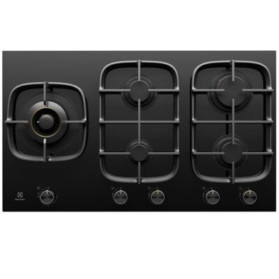 Electrolux 90cm UltimateTaste 900 5 Burner Gas Cooktop Black Ceramic Glass EHG955BE