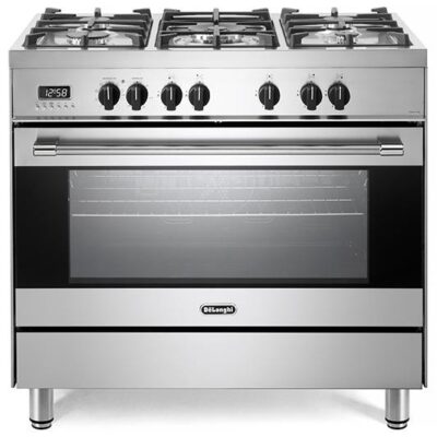De'Longhi 90cm Stainless Steel Dual Fuel Cooker DEF908S