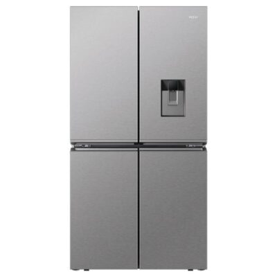 Haier Quad Door Refrigerator Freezer, 91cm, 623L, Ice & Water Satina HRF680YPS