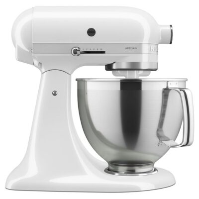 Kitchenaid KSM195 4.8L Artisan Stand Mixer White 5KSM195PSAWH