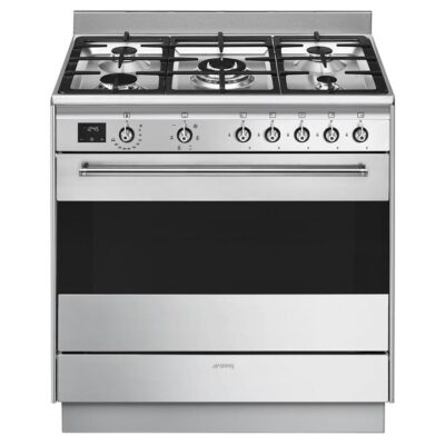 Smeg 90cm Classic Dual Fuel Freestanding Cooker - Stainless Steel FS9606XS-1