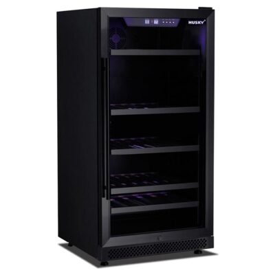 Husky Riserva 240L Dual Zone Wine Fridge in Black HUSWS72DMBZY