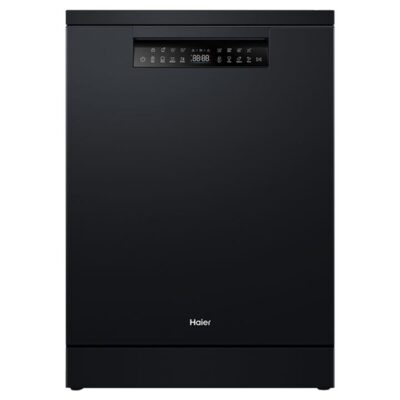 Haier 15 PL Freestanding Dishwasher, Steam - Black HDW15F3B1