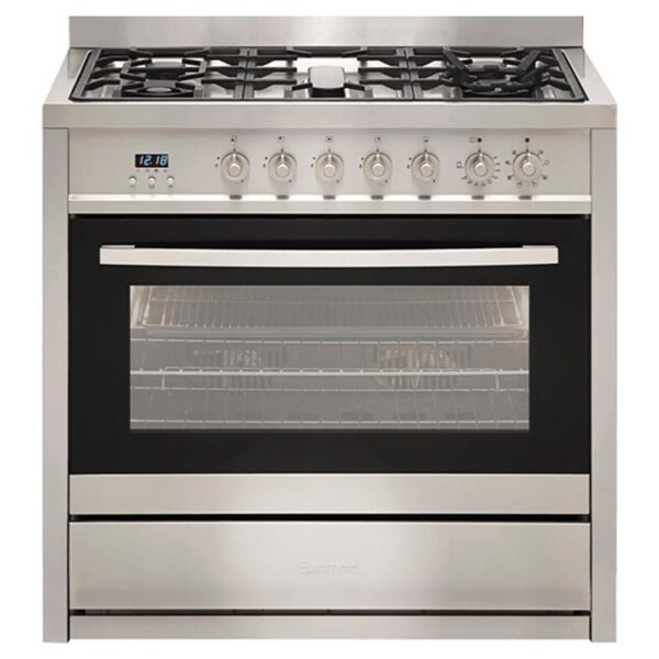 Euromaid 90cm Dual Fuel Freestanding Cooker, Stainless Steel EGE9TS