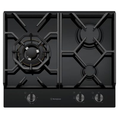 Westinghouse 60cm 3 Burner Black Ceramic Glass Gas Cooktop WHG639BD