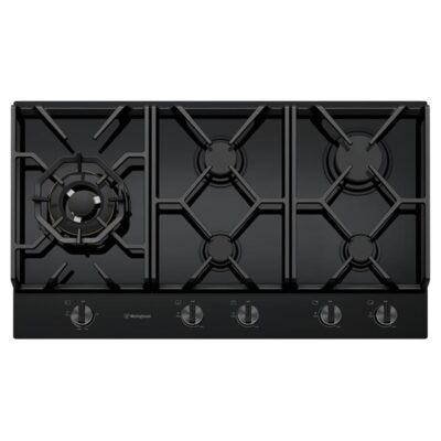 Westinghouse 90cm 5 Burner Black Ceramic Glass Gas Cooktop WHG959BD