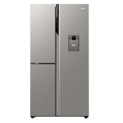 Haier S+ Three-Door Side-by-Side Refrigerator Freezer, 90.5cm, 575L, Water - Satina HRF575XHS