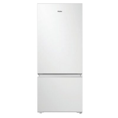 Haier Refrigerator Freezer, 70cm, 420L, Bottom Freezer, White HRF420BW