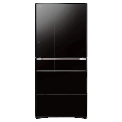 Hitachi 670L Black Glass French Door Inverter Fridge RWX670RAXK