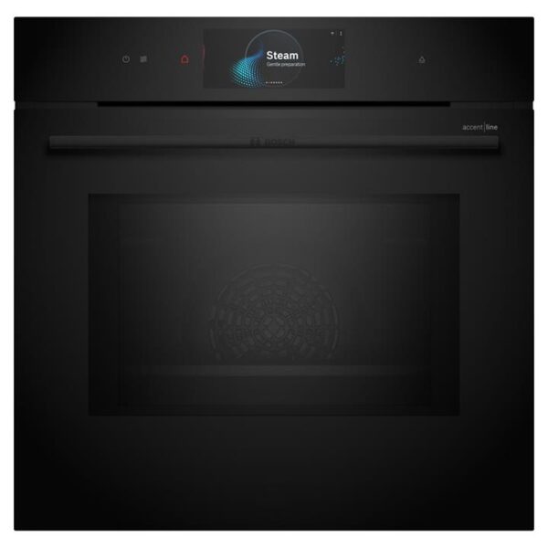 Bosch 60cm Accent Line Multifunction Pyrolytic oven with Microwave & added steam - TFT Touch display Pro HNG978QB1A
