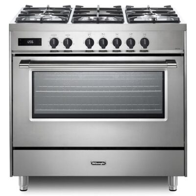 De'Longhi 90cm Freestanding Deluxe Dual Fuel Cooker - Stainless Steel DEF1407S