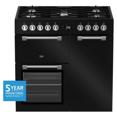 Beko 90cm Dual Fuel Multifunction Freestanding Range Cooker BRC916GMB