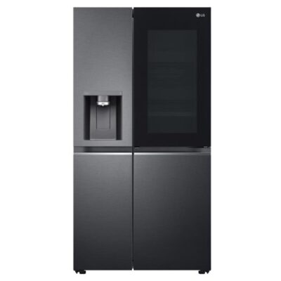 LG 635L Side by Side Fridge in Matte Black Finish GS-V600MBLC