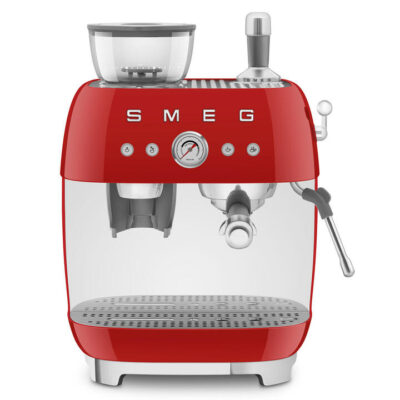 Smeg Espresso Coffee Machine - Red EGF03RDAU