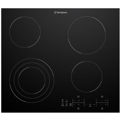 Westinghouse 60cm 4 Zone Ceramic Cooktop - Black Glass WHC643BE