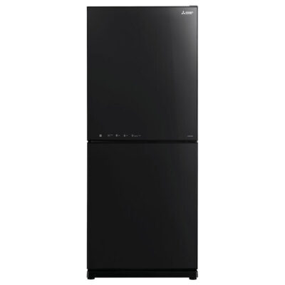 Mitsubishi Electric HGS Glass Series 421L Bottom Mount - Brilliant Black MR-HGS421EX-GBK-A
