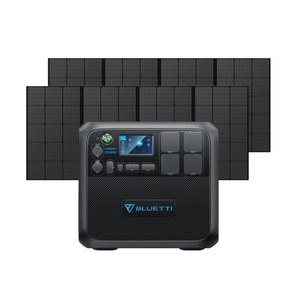 BLUETTI AC200MAX + Solar Panels | Solar Generator Kit, AC200MAX+2*PV350 | 2200W, 2048Wh, 700W Solar Kit