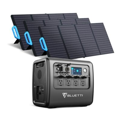 BLUETTI EB200P + Solar Panels | Solar Generator Kit, EB200P+3*PV120 | 2200W, 2048Wh, 360W Solar Kit