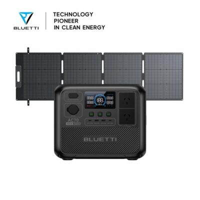 BLUETTI AC70: Unleash 1000W Power for Limitless Adventures, AC70+SP200L | 1000W, 768Wh, 200W Solar Kit