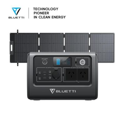 BLUETTI EB70(Grey) + Solar Panels | Solar Generator Kit, EB70+SP200L | 1000W, 716Wh, 200W Solar Kit