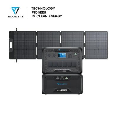 BLUETTI AC300 + 1*B300 + Solar Panels | Solar Generator Kit, AC300+1*B300+1*SP200L | 3000W, 3072Wh, 200W Solar Kit