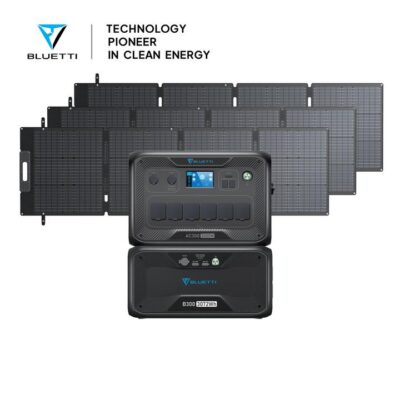 BLUETTI AC300 + 1*B300 + Solar Panels | Solar Generator Kit, AC300+1*B300+3*SP200L | 3000W, 3072Wh, 600W Solar Kit