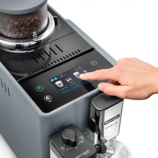 De'Longhi Rivelia With Auto Milk Fully Automatic Coffee Machine Pebble Grey