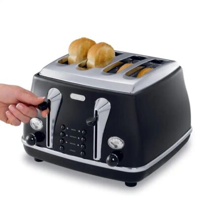 De'Longhi Icona Classic 4 Slice Toaster Black