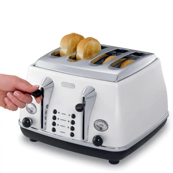 De'Longhi Icona Classic 4 Slice Toaster White