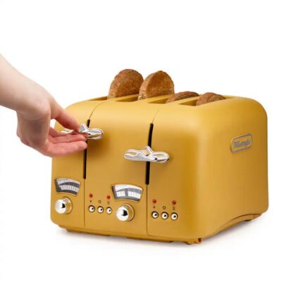 De'Longhi Argento Silva 4 Slice Gingko Yellow