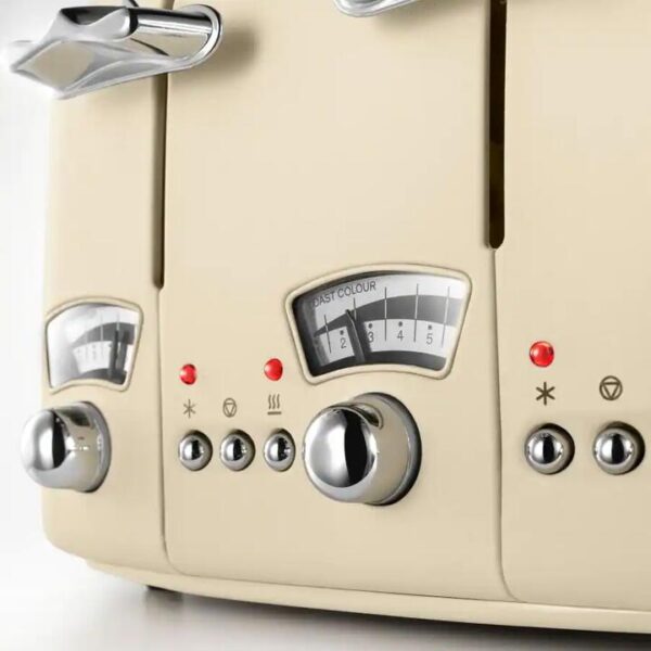 De'Longhi Argento Flora 4 Slice Toaster Beige