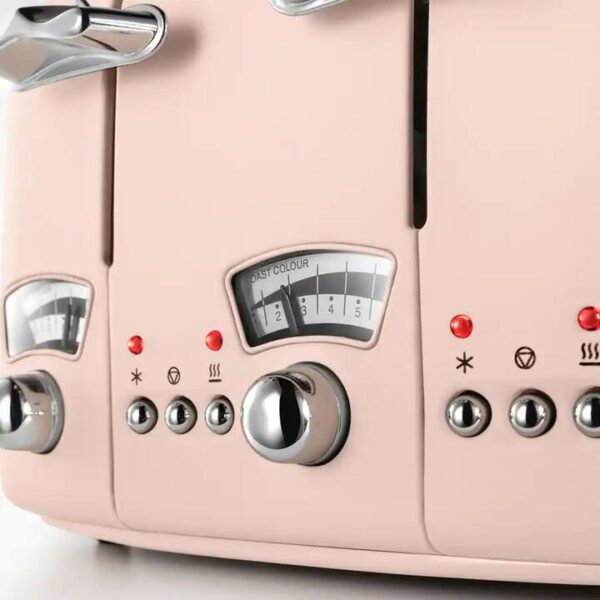 De'Longhi Argento Flora 4 Slice Toaster Rose Pink