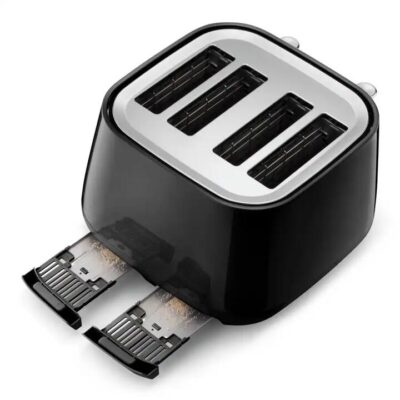 De'Longhi Eclettica 4 Slice Toaster Bold Black