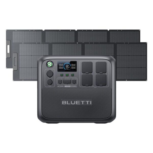 Bluetti AC200L+2*PV200 | 2400W, 2048Wh, 400W Solar Kit