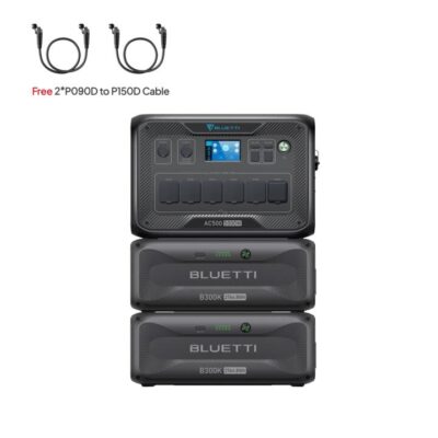 Bluetti AC500+2*B300K(Free 2*P090D-P150D Cable) | 5000W, 5529.6Wh Power Kit