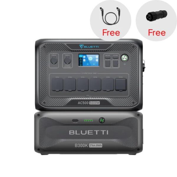 Bluetti AC500+B300K (Free P090D-P150D Cable and M28 Connector)  | 5000W, 2764.80Wh Power Kit