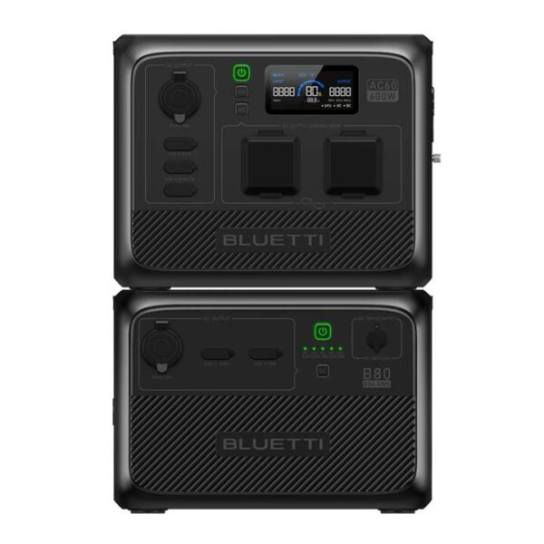 Bluetti AC60+B80+PV200 | 600W, 1209Wh, 200W Solar Kit