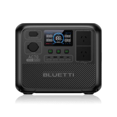 Bluetti AC70+350W Solar | 1000W, 768Wh, 350W Solar Kit