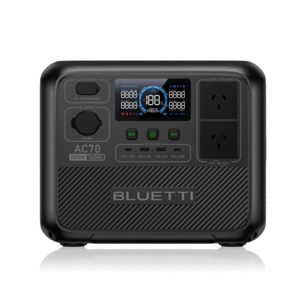 Bluetti AC70+PV120D | 1000W, 768Wh, 120W Solar Kit