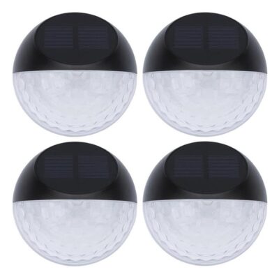 Hoselink Decorative Round Solar Wall Light 1LED - 4 Pack (DISCONTINUED)