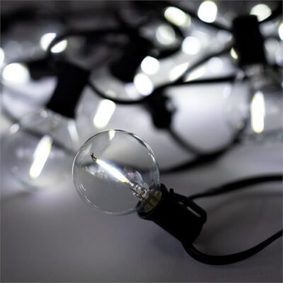 Hoselink Cool White Solar Party Bulb String Lights - 25 Bulb Extension