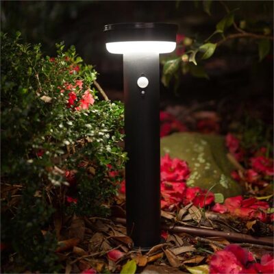 Hoselink Modern Solar Garden Bollard Light with Motion Sensor 40LED