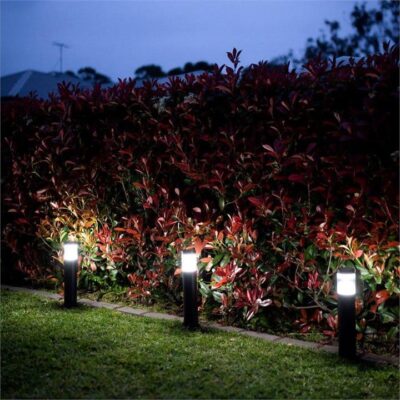 Hoselink Cool White Solar Garden 3 Bollard Path Lights 40LED
